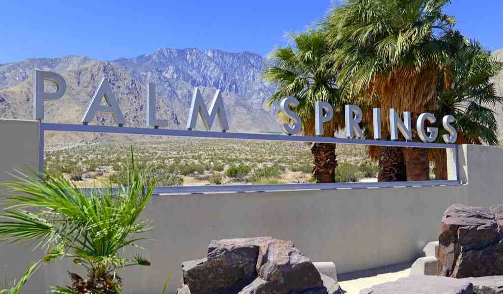 Why is the water white in Palm Springs?